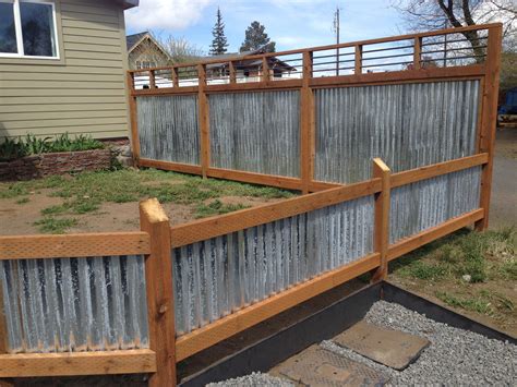 sheet metal fence diy|using corrugated metal for fencing.